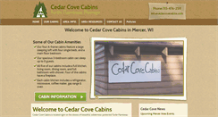 Desktop Screenshot of cedarcovecabins.com